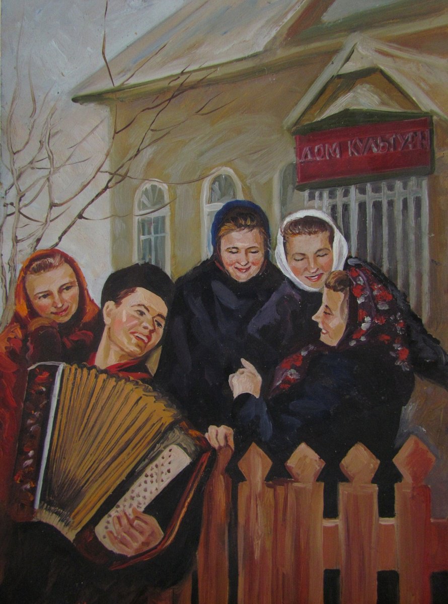 Accordionist by Viktoriia Pidvarchan