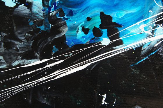 CANVAS ONLY: Color Storm III (200 x 110 cm) XXXL (80 x 44 inches)
