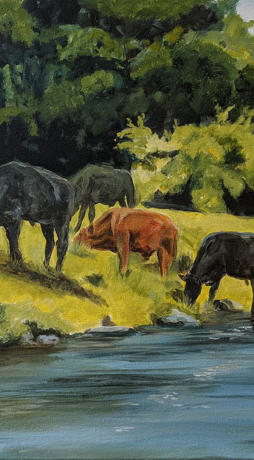 Lounging by the river by Thuline De Cock