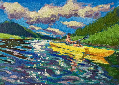 Kayak on The Delaware by Jimmy Leslie