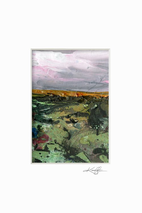 Mystical Land 458 - Small Textural Landscape painting by Kathy Morton Stanion by Kathy Morton Stanion