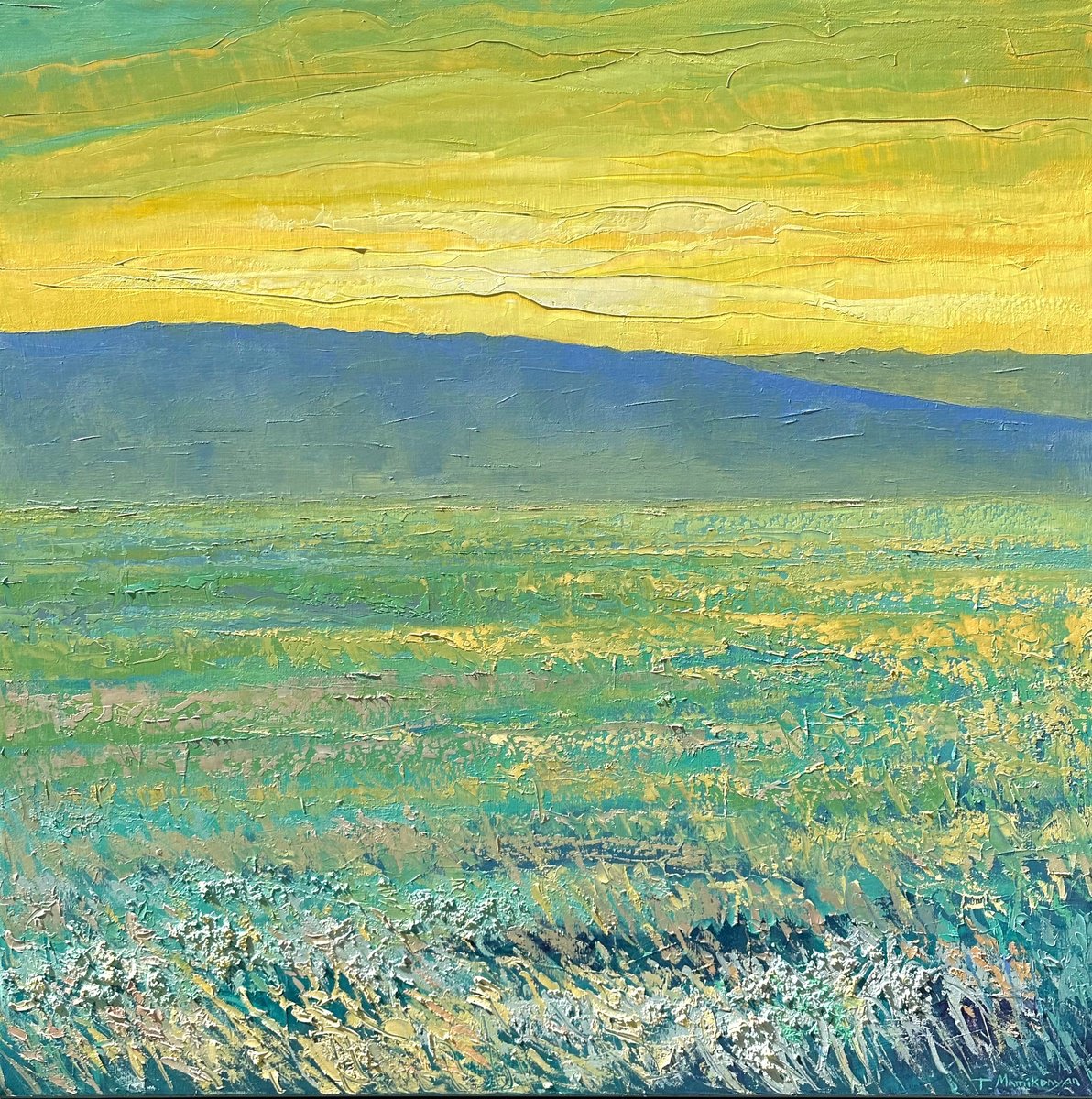 Field at Sunrise II 80x80cm by Tigran Mamikonyan