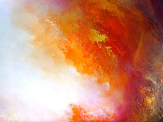 'WRATH OF ANGELS XII' (LARGE, QUALITY, TEXTURED OIL PAINTING ON GALLERY WRAPPED CANVAS)