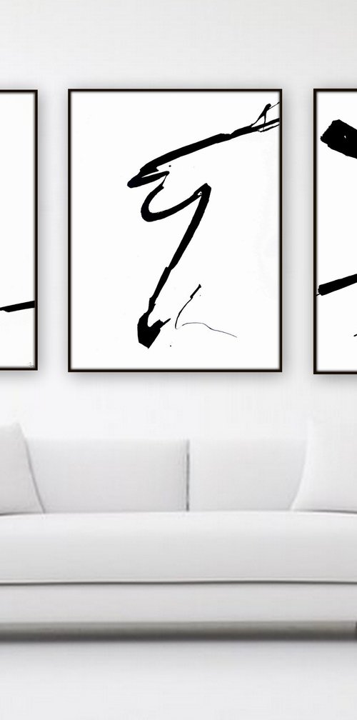 Abstract artwork. Set of 3. by Nadia Moniatis