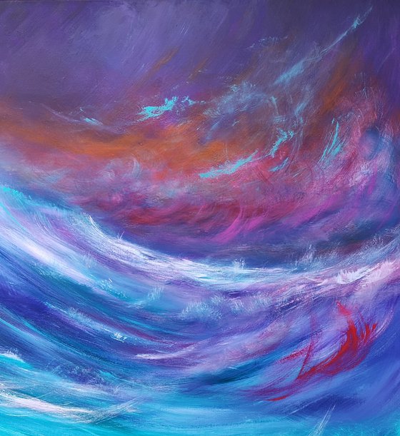 Wild Seas - Large Emotional Seascape, Art