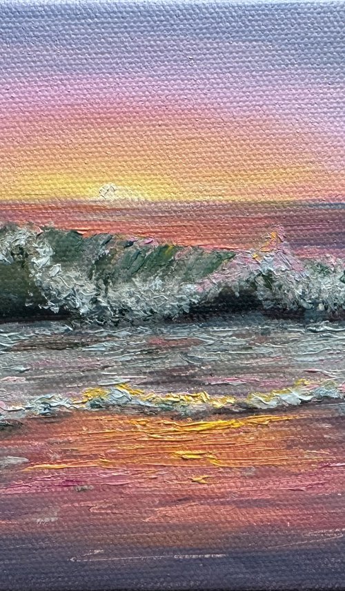 Tropical waves ocean painting by Kateryna Boykov