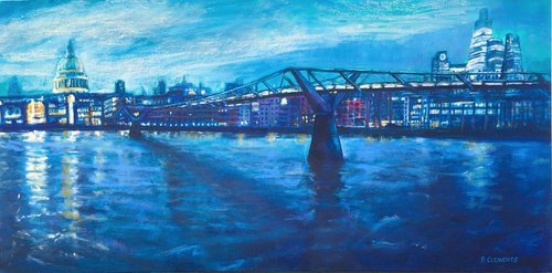 London St Paul's to the Millennium Bridge by Patricia Clements