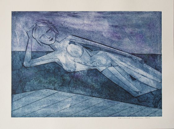 Reclining Nude  (purple)