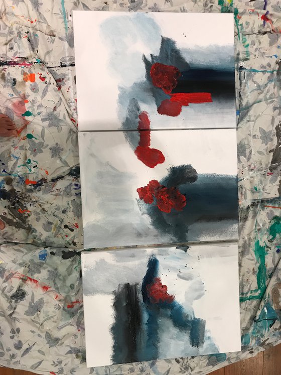 Abstract triptych