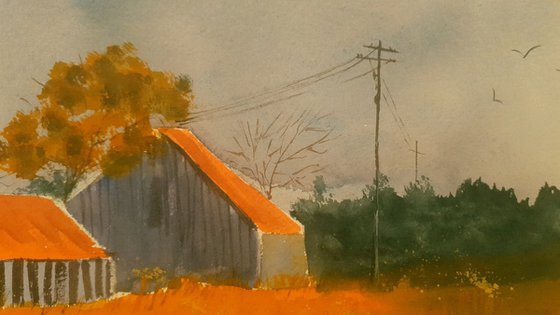 Barns in Morning Light