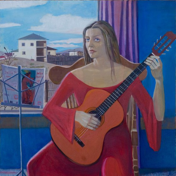 Self Portrait with Guitar