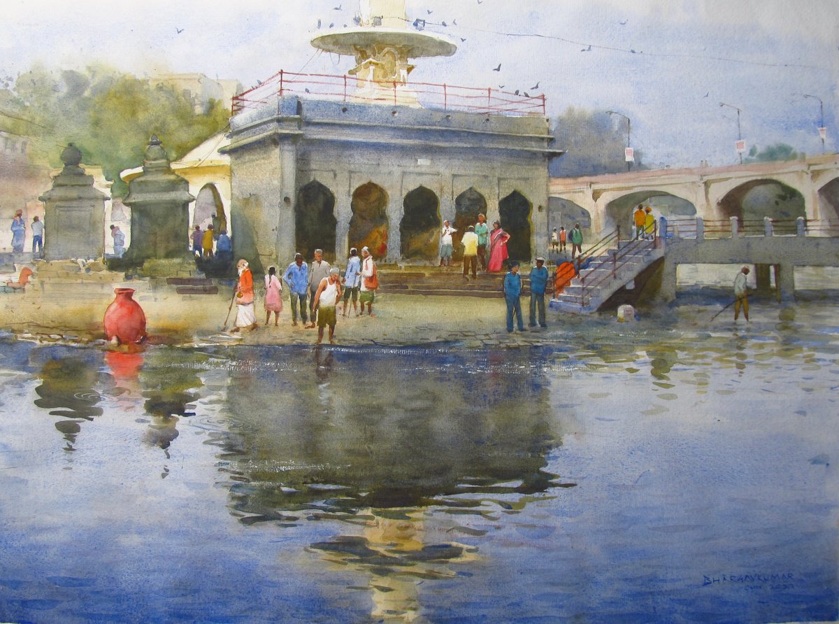 Holy Godavari Ghat by Bhargavkumar Kulkarni