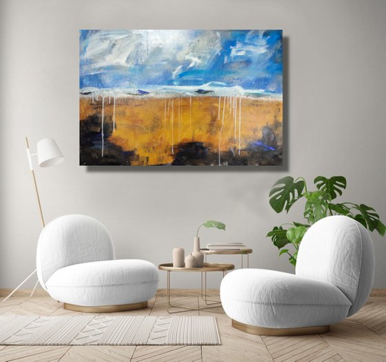 large paintings for living room/extra large painting/abstract Wall Art/original painting/painting on canvas 120x80-title-c723