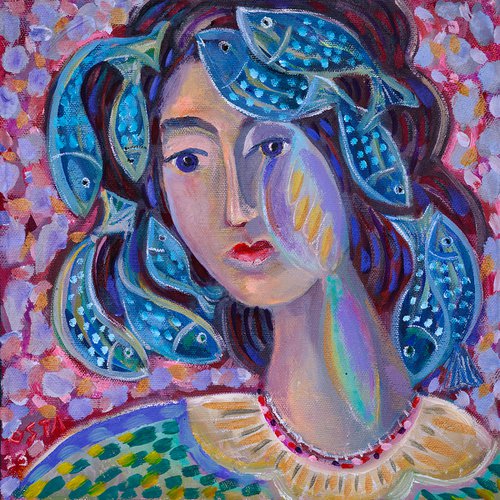 Girl with Fish Hair by Andrew Osta