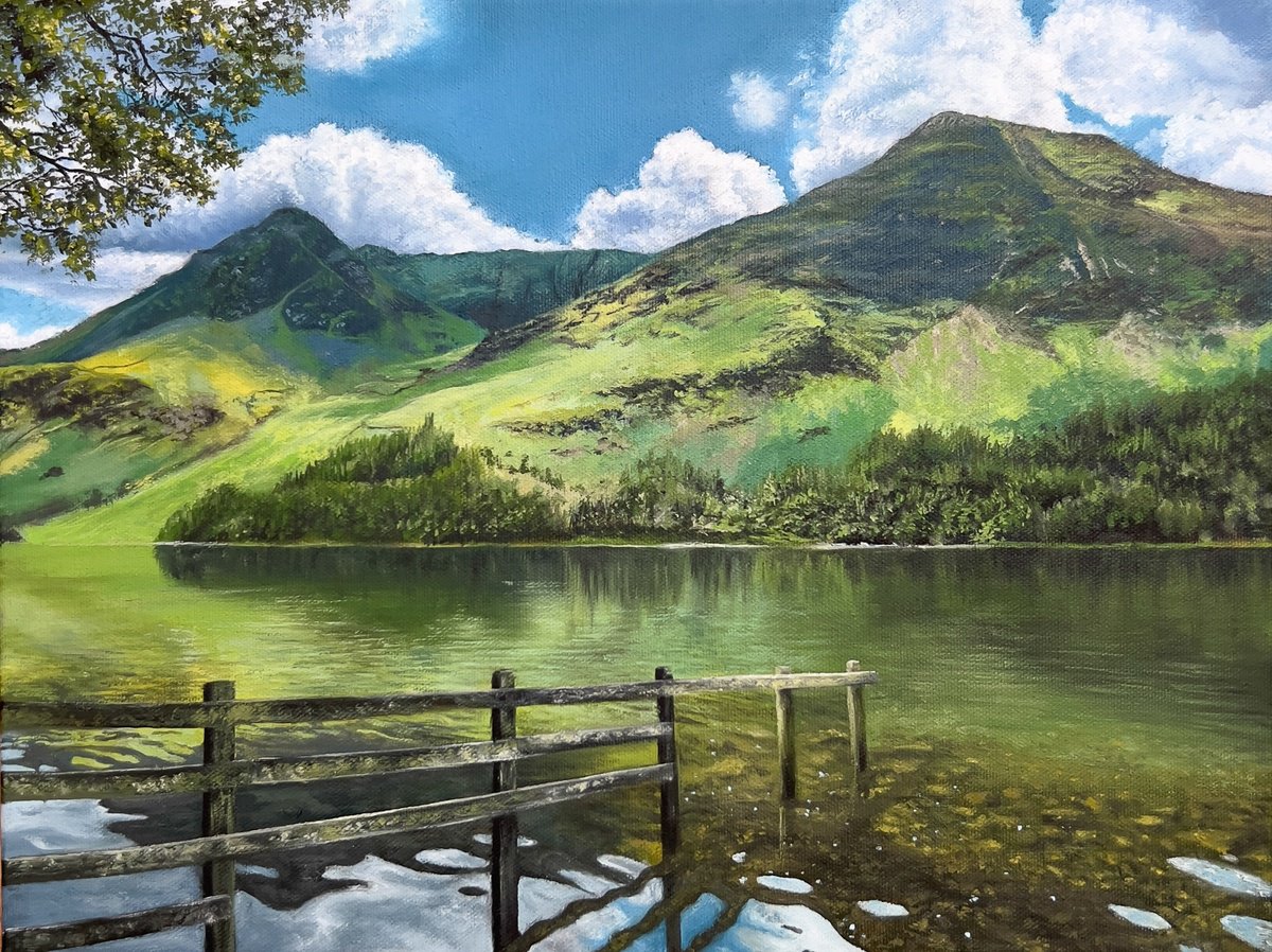 Photorealistic Oil Painting , Buttermere Lake District By Simona Nedeva, 16 X 12, Artwork For Sale On Artfinder
