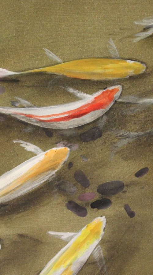 Pond Fish Subtle Gold III by Ellen Wilkinson