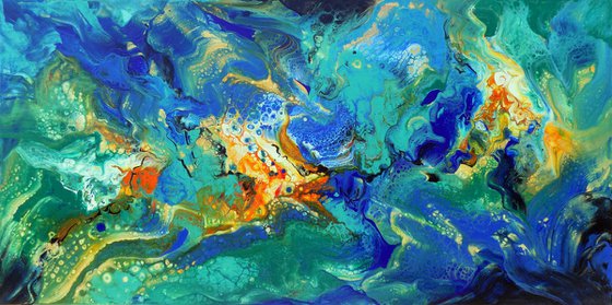Greek Summer - large modern abstract painting art