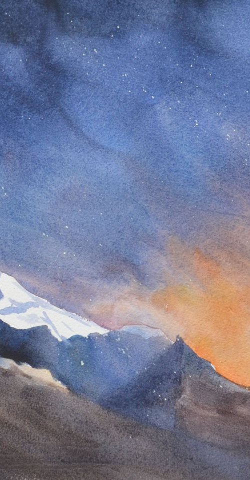 First Ray Over the Snow by Jing Chen