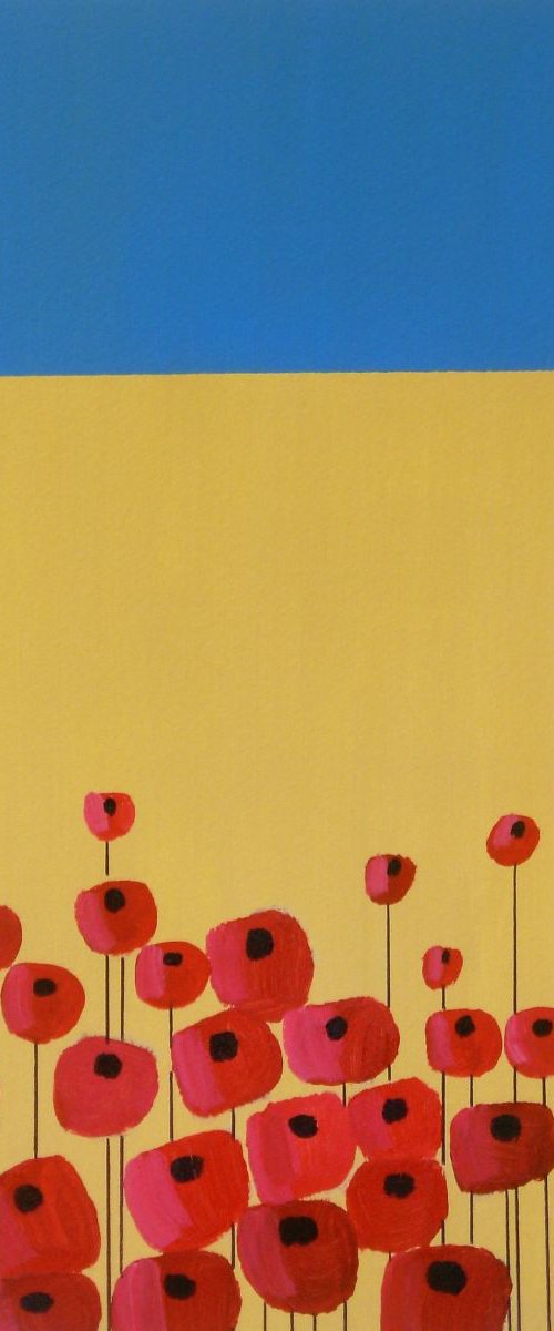Wheatfield and Poppies 2 by Jan Rippingham