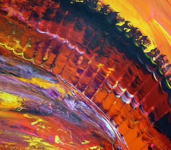 Yellow Red Abstraction XXL 2