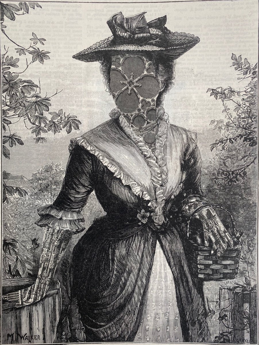 Surrealistic Portrait Collage By Tudor Evans, 7 X 9", Cathedral, Original Artwork