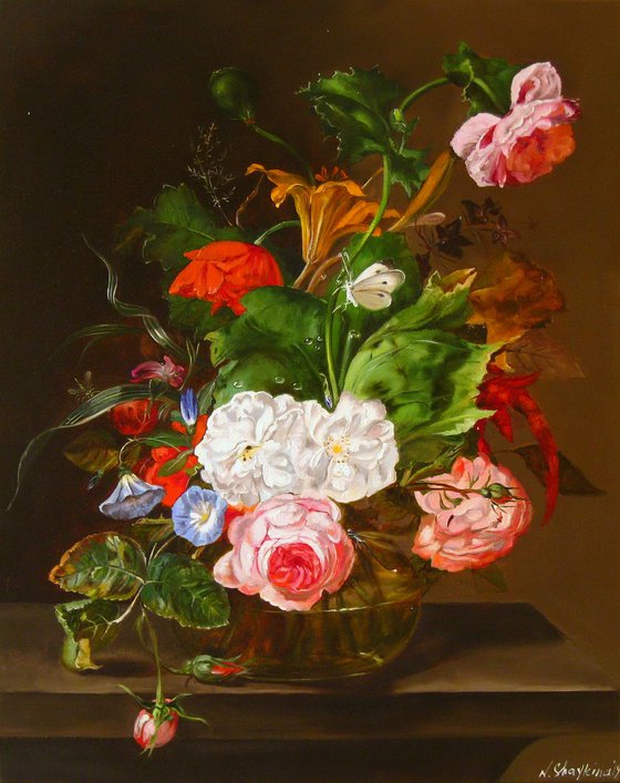 Oil reproduction Flowers