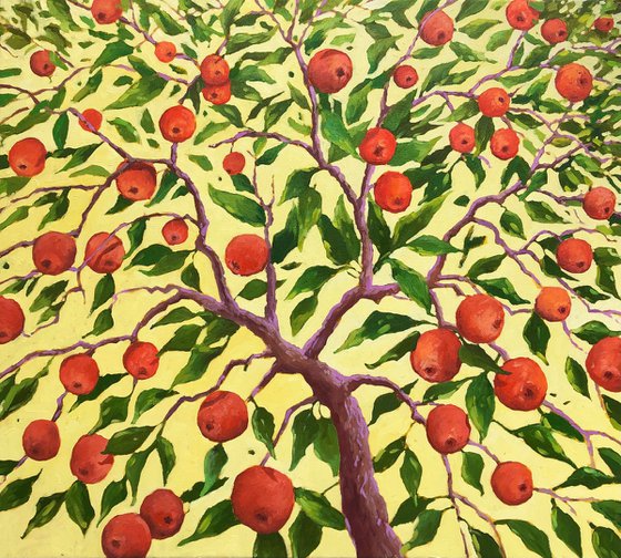 Tree with red apples