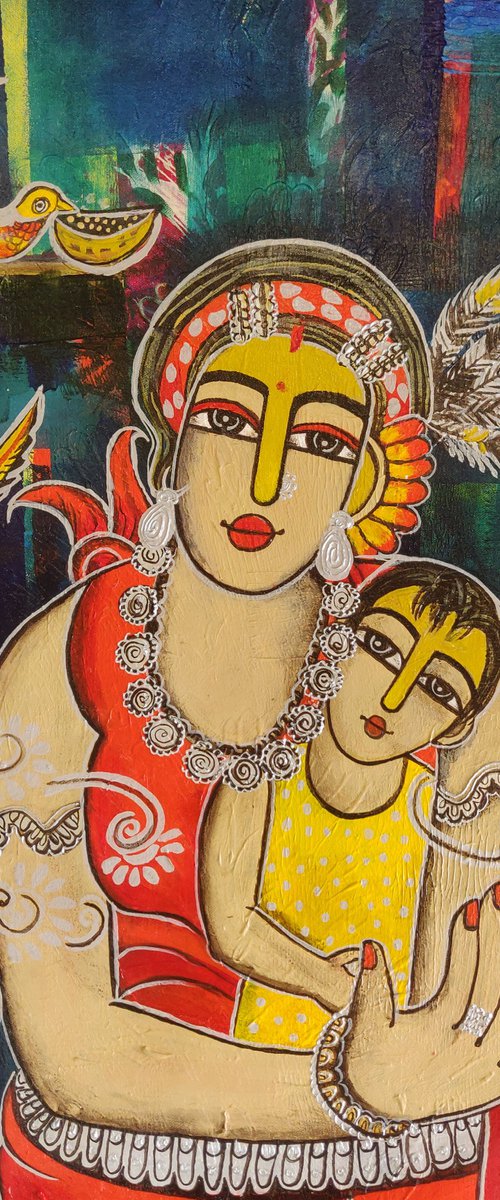 Mother and child by Nandini Verma