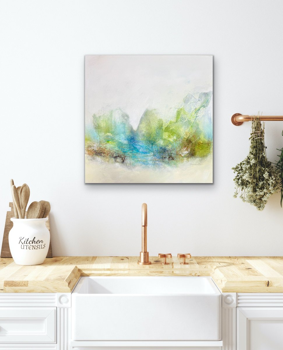 Abstract Acrylic Painting By Kirsten Schankweiler, 20 X 20", Whispers Of The Wild No. 12, Original Artwork