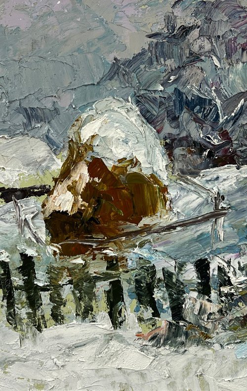 Winter Haystacks by Boris Serdyuk