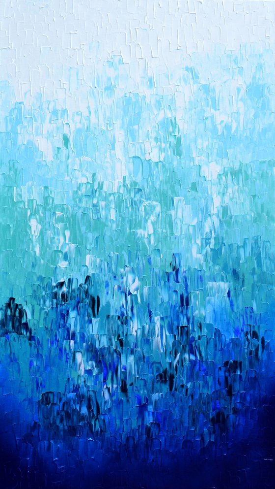 Relief Blue 34 - Large Abstract Marine, Ocean