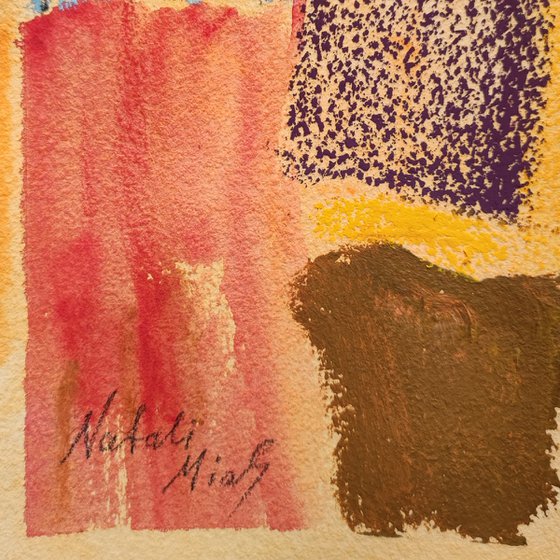 Golden Melody - Oil Pastel Painting
