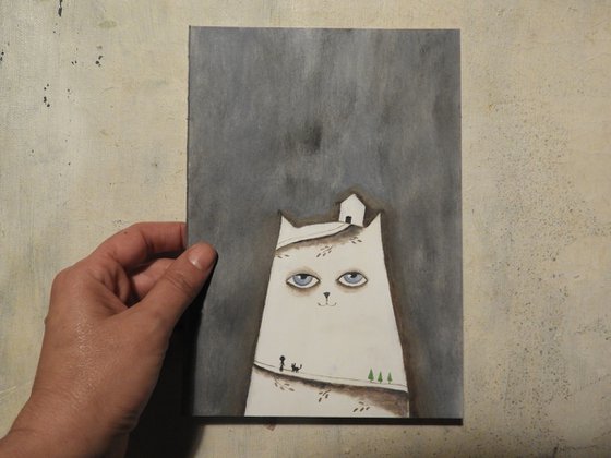 The white family cat