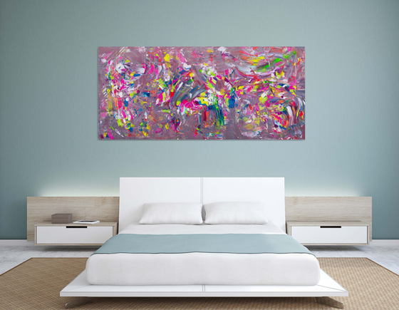 All colors in a jazz composition, 200x90 cm