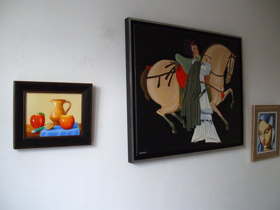 Two apples on the table