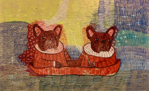 French bulldogs became sailors. by Pavel Kuragin