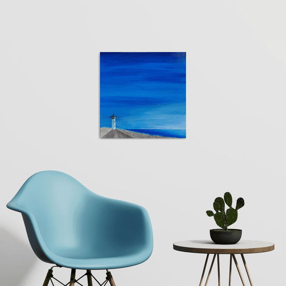 Lighthouse #1, 50x50cm, ready to hang