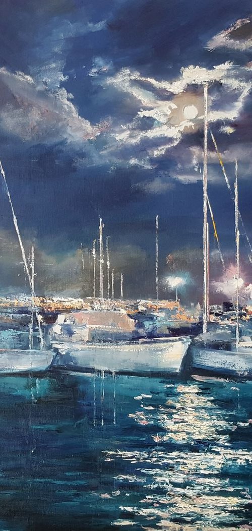Evening in the Akko harbor by Olga Egorov