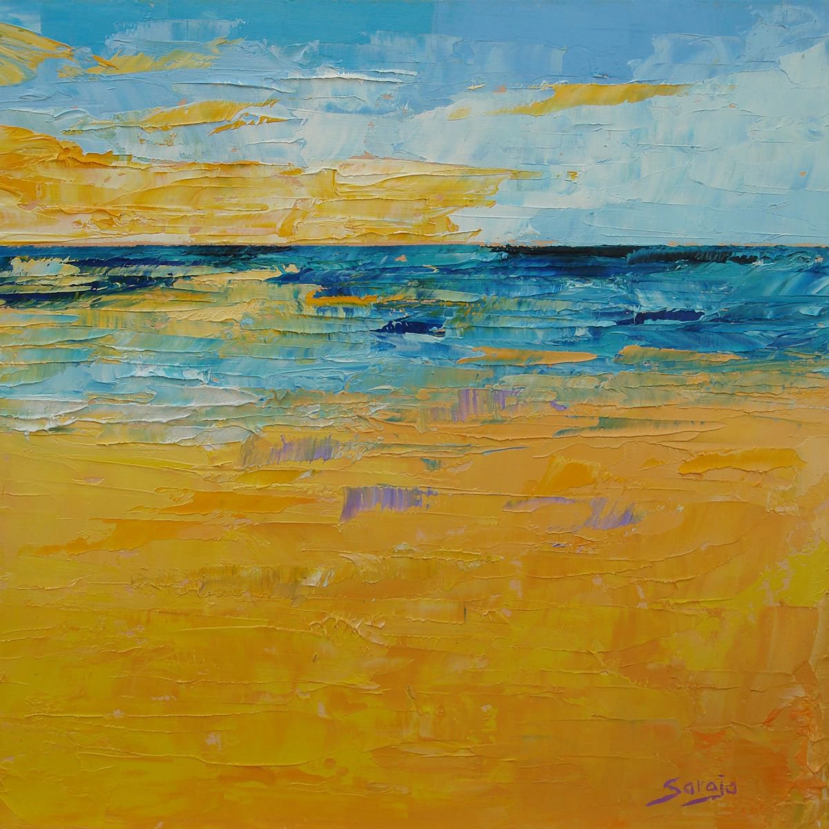 Orange Beach 3 (ref#:1227-19Q) by Saroja La Colorista