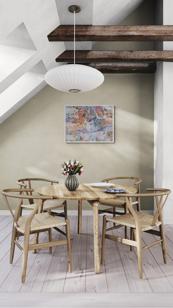 Afterimage. abstract painting, framed