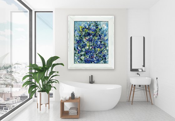 Flowering - Framed Floral Painting by Kathy Morton Stanion