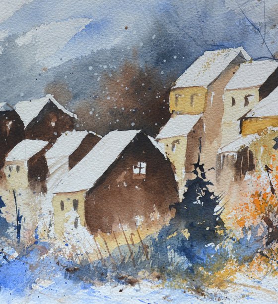 My village  watercolour