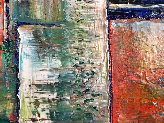 "Thaw Me Out" - FREE SHIPPING to the USA - Original PMS Abstract Oil Painting On Canvas