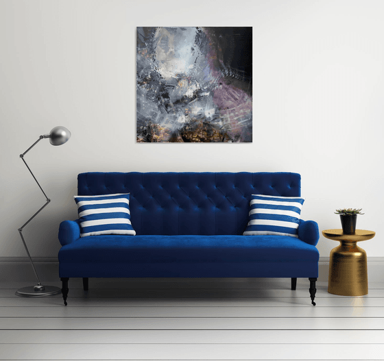 DARKSCAPE CREATOR ENERGY TRACES LARGE PAINTING BY O KLOSKA