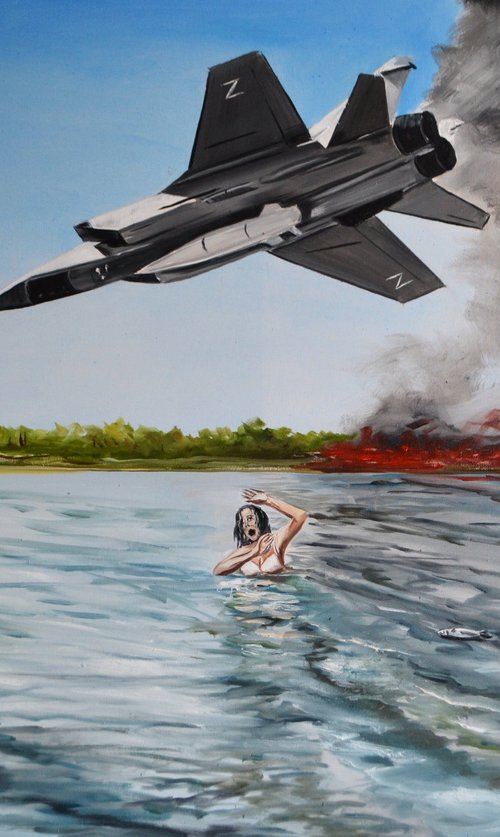 July Swim by Valeriia Radziievska