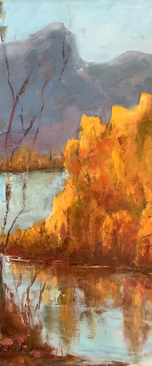 Autumn Dance on Pond by Lia Matevosyan Haselton