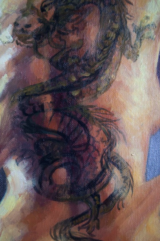 Girl with dragon tattoo