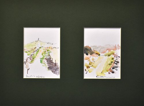 "the paths we take" -Landscape Watercolour Study No 11 by Ian McKay