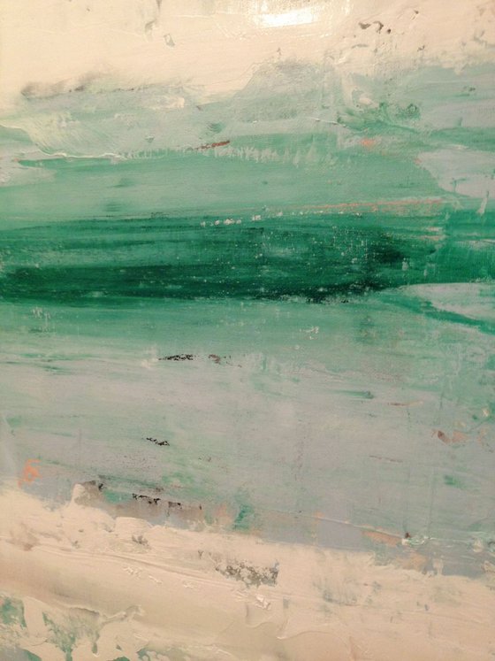 Emerald seascape - ready to hang