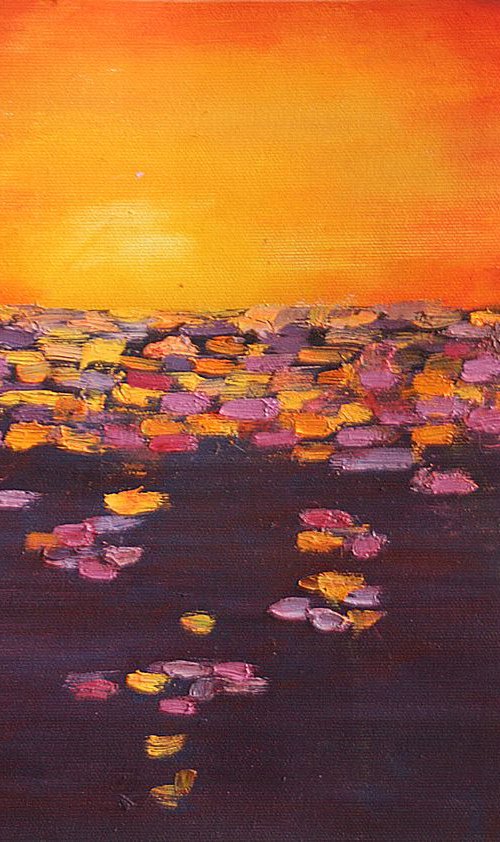 Magical Sunset /  ORIGINAL PAINTING by Salana Art / Svetlana Samovarova